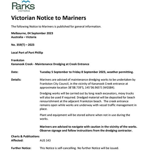 NOTICE TO ALL MARINERS NUMBER 190.